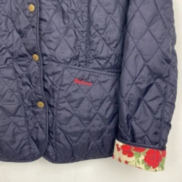 Rare Barbour x Liberty 6 Newark Floral Roses Quilt Jacket Coat 10UK Vintage - Picture 8 of 10